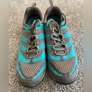 Columbia Peakfreak Athletic Hiking Shoe Womens 10 Gray Blue Hike Camp BL3928